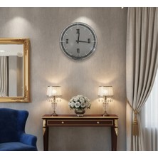 Çerçi Bazaar 60x60 cm Beton Gri Lazer Kesim MDF Duvar Saati – Modern Minimalist 3 mm Tek Kat Dekoratif Saat