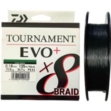Daiwa Tournament Evo+ 135M 0.18MM 8x Dark Green Ip Misina