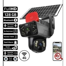 O-Kam Pro 3815 4g Sim Kartlı Solar Siren + Çift Yön Ses + Işık IP66 Kamera 6mp 2 Lens 3 Görüntü
