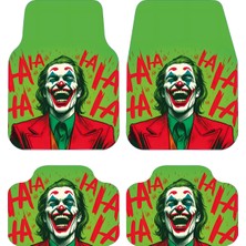 Özgürce Joker Desenli Yıkanabilir Oto Paspas, Leke Tutmaz, Dekoratif Araç Halısı