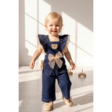 Babymod Kız Bebek-Çocuk Denim Salopet Kot Tulum