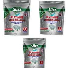 Süzz Platinium Bulaşık Tableti  3 x 99 Tablet