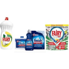 Fairy 75'li Platinum Plus + Faiy Sıvı 1350 ml +Finish Makine Koruyucu 3’lü Set