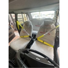 Özgürce Beyaz Honda Baskılı Oto Servis Kılıfı, Kemer Pedi ve Yastık Takımı