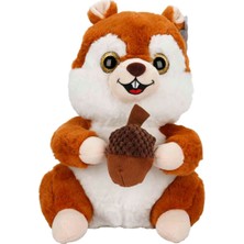 Meşe Palamudu Tutan Sincap Peluş 30 cm 47767 Koyu Kahverengi
