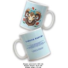 Base Art Premium Modern Türk Motifli Koç Burcu Kupa