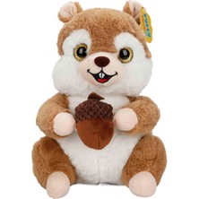 Meşe Palamudu Tutan Sincap Peluş 30 cm 47767 Açık Kahverengi