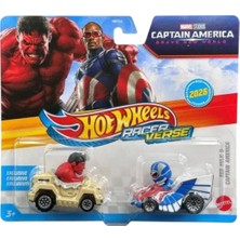 Hot Wheels Racerverse Red Hulk & Captain AMERICA-HXT35
