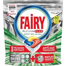 Fairy Platinum Plus Hepsi Bir Arada Bulaşık Makinesi Deterjanı Kapsülü 60 Yıkama