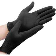 Merpak Ambalaj Siyah Eldiven Pudrasız Nitril Eldiven 100'LÜ Çok Amaçlı Gıdaya Uygun Eldiven