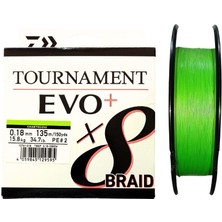 Daiwa Tournament Evo+ 135M 0.18MM 8x Chartreuse Ip Misina