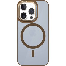 Brabus iPhone 16 Pro Magsafe Özellikli Arkası Şeffaf Kenarları Renkli Yumuşak Porto Silikon Kılıf