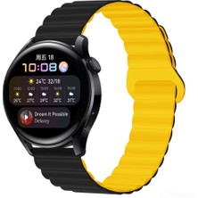 Samsung Galaxy Watch 7 / 6 / 5 / 4 Fe 40MM-44MM, Watch 6 Classic 43MM-47MM, Watch 5 Pro 45MM Uyumlu Silikon Mıknatıslı Çift Renkli Kordon