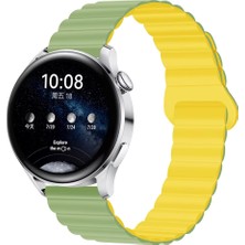 Samsung Galaxy Watch 7 / 6 / 5 / 4 Fe 40MM-44MM, Watch 6 Classic 43MM-47MM, Watch 5 Pro 45MM Uyumlu Silikon Mıknatıslı Çift Renkli Kordon