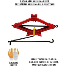 FZW Oto Araç Kaldırma Krikosu Akordiyon Tip Düz Normal Kollu (Eldiven Hediyeli)