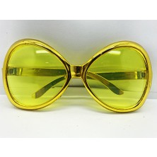 Zenvia Altın Renk Yeşilçam Nostalji 80LI Yıllar 90LI Yıllar Parti Gözlüğü  7X16 cm ZNV-TTT3245