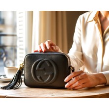 Hanımca Soho Disco Siyah Bag %100 Hakiki Deri Bayan Çanta--Hayatınızı Taşıyın, Tarzınızı Sergileyin!