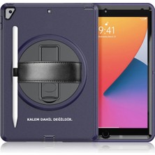 Zenvia  iPad 10.2 (7.nesil) Kılıf Hand Strap Tablet Kılıfı - Lacivert ZNV-MRK10346