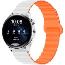 Samsung Galaxy Watch 7 / 6 / 5 / 4 Fe 40MM-44MM, Watch 6 Classic 43MM-47MM, Watch 5 Pro 45MM Uyumlu Silikon Mıknatıslı Çift Renkli Kordon