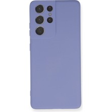 Zenvia  Samsung Galaxy S21 Ultra Kılıf Nano Içi Kadife Silikon - Lila ZNV-MRK10346