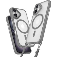 Zenvia  iPhone 16 Kılıf Enka Magsafe Silikon Kılıf - Titan Gri ZNV-MRK10346