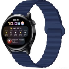 Samsung Galaxy Watch 7 / 6 / 5 / 4 Fe 40MM-44MM, Watch 6 Classic 43MM-47MM, Watch 5 Pro 45MM Uyumlu Silikon Mıknatıslı Çift Renkli Kordon