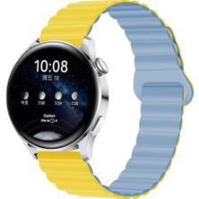 Samsung Galaxy Watch 7 / 6 / 5 / 4 Fe 40MM-44MM, Watch 6 Classic 43MM-47MM, Watch 5 Pro 45MM Uyumlu Silikon Mıknatıslı Çift Renkli Kordon