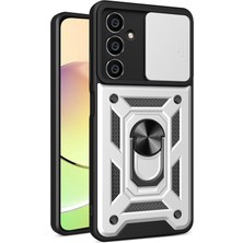 Zenvia  Samsung Galaxy A25 5g Kılıf Pars Lens Yüzüklü Silikon - Gümüş ZNV-MRK10346