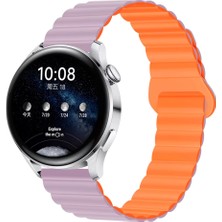 Samsung Galaxy Watch 7 / 6 / 5 / 4 Fe 40MM-44MM, Watch 6 Classic 43MM-47MM, Watch 5 Pro 45MM Uyumlu Silikon Mıknatıslı Çift Renkli Kordon
