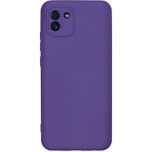 Zenvia  Samsung Galaxy A03 Kılıf Nano Içi Kadife Silikon - Mor ZNV-MRK10346