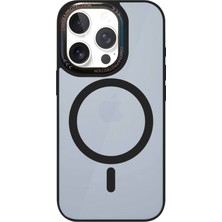 Brabus iPhone 16 Pro Max Magsafe Özellikli Arkası Şeffaf Kenarları Renkli Yumuşak Porto Silikon Kılıf