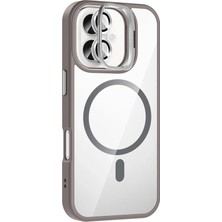 Zenvia  Apple iPhone 16 Plus Remim Lensli Magsafe Standlı Kapak - Titan Gri ZNV-MRK10346