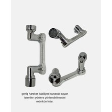 Zenvia 1080° Dönebilen Musluk Ucu – Su Tasarruflu, Esnek ve 360° Çift Eksenli Başlık Znv-Tcndym