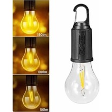 Zenvia Taşınabilir Askılı Ampul Kamp Lambası Askılı Type-C Şarjlı Bahçe Lambası Znv-Tcndym