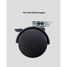 Zenvia Kilitli Mobilya Ayağı 6 cm 4’lü Set Zemin Korumalı Znv-Tcndym