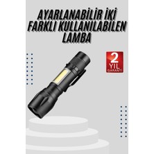 Zenvia El Feneri Uzun Menzilli USB Şarj Edilebilir Kamp Lambası Znv-Tcndym