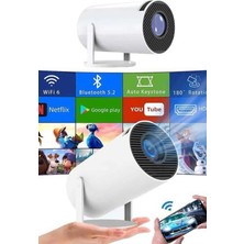 Zenvia Sinema Projektörü Android HDMI USB Wifi Ses Çıkışlı Ayaklı Projeksiyon Taşınabilir Znv-H