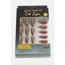 Zenvia Gold 24'lü Kedi Gözü Takma Tırnak ZNVBJTR-23577