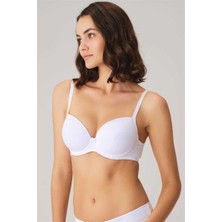 Zenvia  Balenli Desteksiz Dolgusuz Askıları Çıkabilen Günlük Klasik T-Shirt Sütyeni