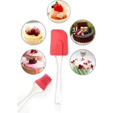 Zenvia 2 Li Set Silikon Pasta - Börek - Poğaça Yağ Fırçası ve Silikon Spatula Seti ZNV-EVVN3263