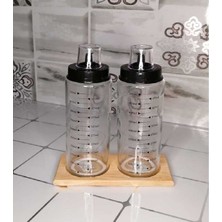 Zenvia Ahşap Yağdanlık Altlığı -2 Bölmeli Yağlık Sosluk Standı ZNV-EVVN3263