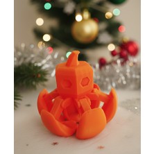 Halloween Temalı Oynar Bacaklı Balkabağı Robot – Koleksiyonluk Mini Figür – 7 cm