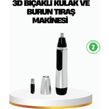 Zenvia 3D Bıçaklı Burun ve Kulak Tıraş Makinesi Pil ile Çalışan Taşınabilir Model ZNV-HBY3245