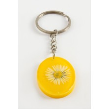 Zenvia Papatya Oval Epoksi Anahtarlık ZNVBJTR-23577