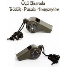 Zenvia Pusulalı Termometreli Düdük - Survival Askılı Düdük ZNV-EVVN3263