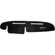 NYF Renault 9/11 Nakışlı Ön Cam Halısı Kırmızı Dikişli