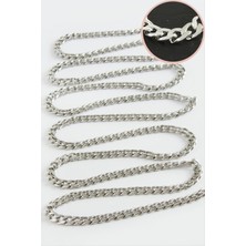 Zenvia 5 mm Düz Gümüş Renkli Çelik Zincir 1 Metre ZNVBJTR-23577