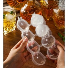 Zenvia 4 Bölmeli  Küre Buz Topu Kalıbı -  Yuvarlak Buz Topu ZNV-EVVN3263