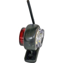 TAS Mini Takoz Düz Lamba 12 Ledli Kırmızı-Beyaz BL014KB (2 li)