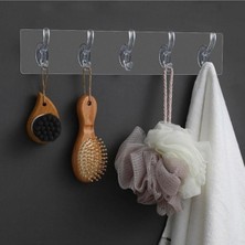 Zenvia Çok Amaçlı Kendinden Yapışkanlı 5li Şeffaf Askı ZNV-EVVN3263